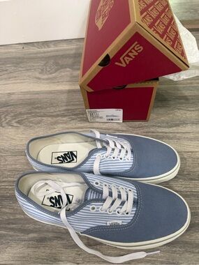 Vans Striped Authentic Unisex Sneakers Womens 9.5 Men’s 8